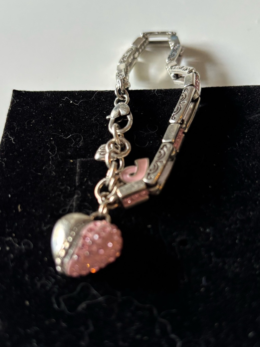 Brighton Power of Pink 2012 Bracelet Pink Crystal Heart Breast Cancer - Picture 2 of 7
